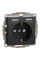 Розетка силова з заземленням + USB A+A, 2.4A, зі шторками, Чорний, Sedna Design SDD114052