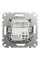 Розетка USB подвійна А+C, 2.4А, 230В, Чорний, Sedna Design SDD114402