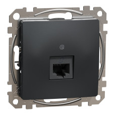 Комп'ютерна розетка RJ45, кат. 5e, неекр. UTP, Чорний, Sedna Design SDD114451
