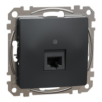 Комп'ютерна розетка RJ45, кат. 6, неекр. UTP, Чорний, Sedna Design SDD114461