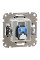 Комп'ютерна розетка RJ45, кат. 6, неекр. UTP, Чорний, Sedna Design SDD114461