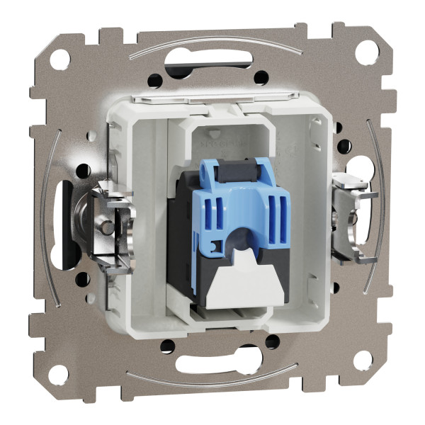 Комп'ютерна розетка RJ45, кат. 6, неекр. UTP, Чорний, Sedna Design SDD114461