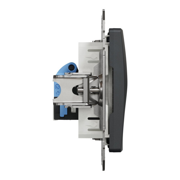 Комп'ютерна розетка RJ45, кат. 6, неекр. UTP, Чорний, Sedna Design SDD114461