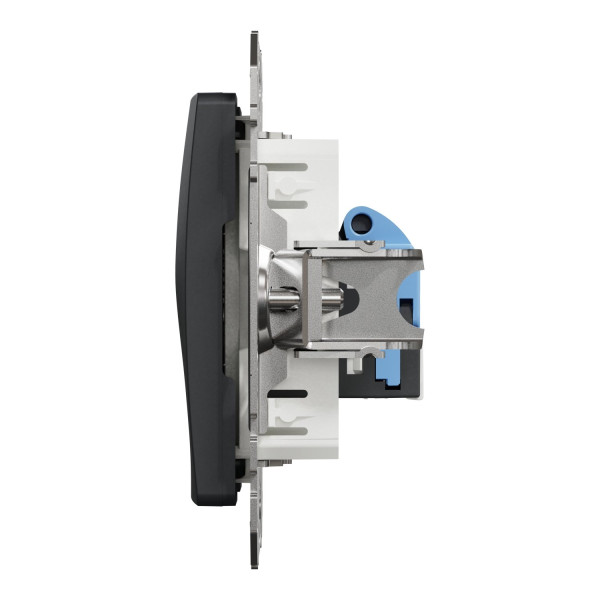 Комп'ютерна розетка RJ45, кат. 6, неекр. UTP, Чорний, Sedna Design SDD114461