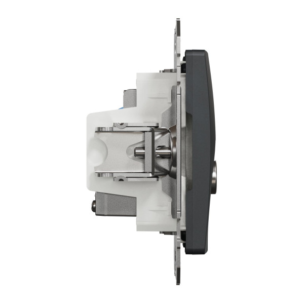 Комп'ютерна розетка RJ45+TV, кат. 6, неекр. UTP, Чорний, Sedna Design SDD114469T