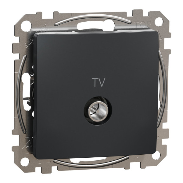 Розетка TV кінцева, 4дБ, Чорний, Sedna Design SDD114471