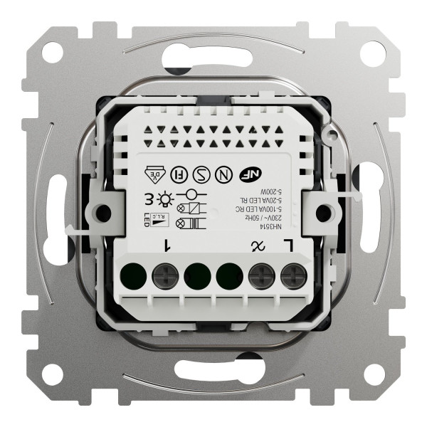 Світлорегулятор поворотний LED, 230В, 100Вт, Чорний, Sedna Design SDD114502