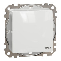 Одноклавішний перехресний перемикач IP44, 10А-250В, Білий, Sedna Design SDD211107