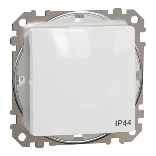 Одноклавішний перехресний перемикач IP44, 10А-250В, Білий, Sedna Design SDD211107