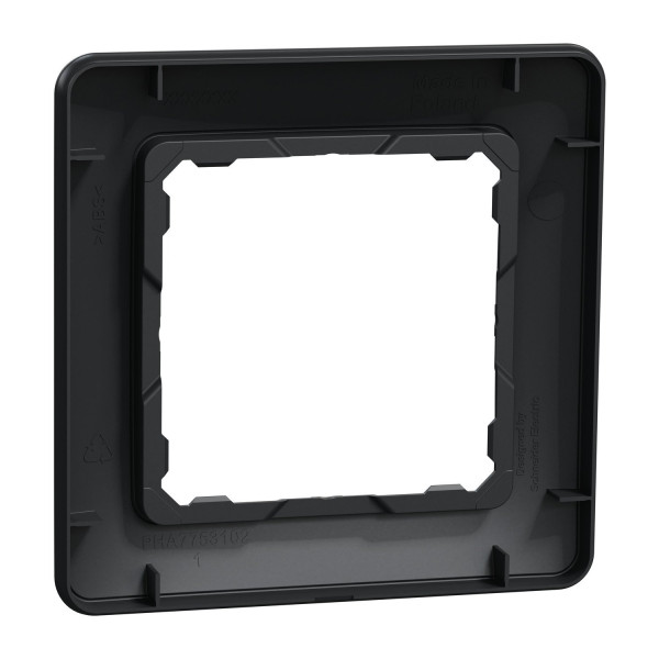 Рамка 1-постова, Чорний, Sedna Design SDD314801