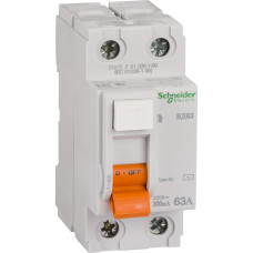 ПЗВ Диф. вимикач навантаження ВД63 2П 63A 300мA Schneider Electric 11456