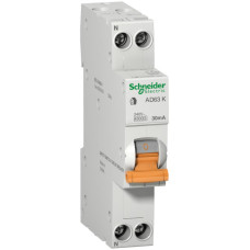 Диференційний автоматичний вимикач АД63К 1П+Н 32A 30MA C Schneider Electric 12525