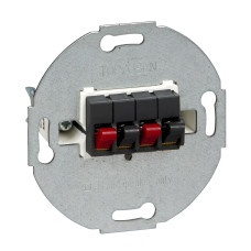Розетка до гучномовців, 2 поста, механізм, Антрацит, Merten MTN467014
