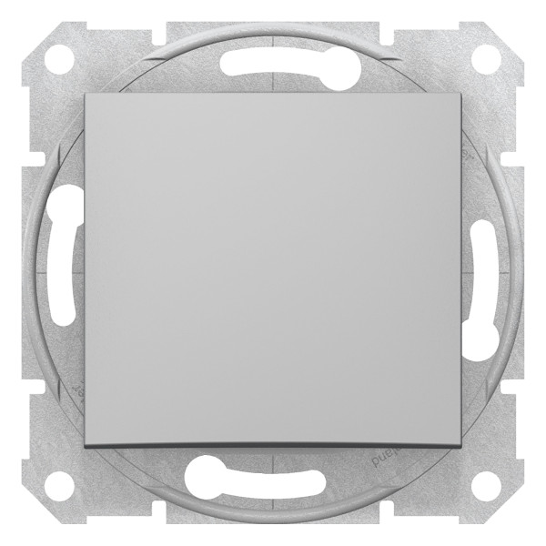 Одноклавішний перемикач 10А-250В, Алюміній, Sedna SDN0400160
