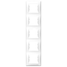 Рамка 5-постова вертикальна, Біла, Sedna SDN5801521