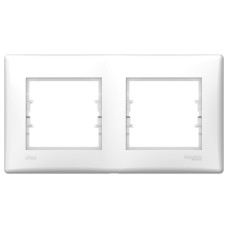 Рамка 2-постова горизонтальна, IP44, Біла, Sedna SDN5810621