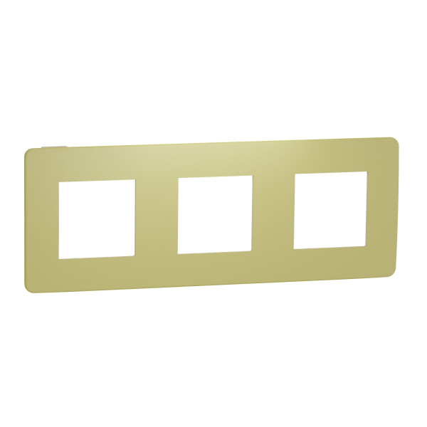 Рамка 3-постова, Зелене Яблуко/бежевий, Schneider Unica NEW Studio NU280612